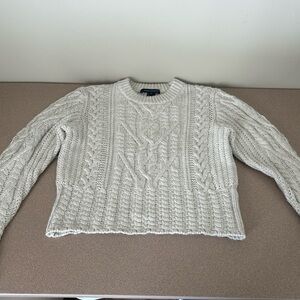 French Connection Cable Knit Sweater - Cream